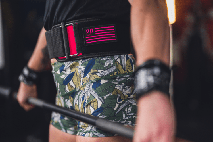 Pink Velcro Patch 4" Weightlifting Belt