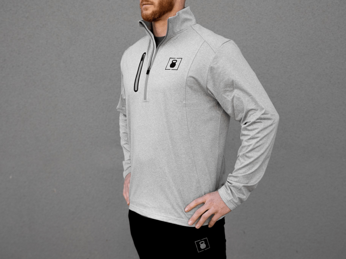 Steel White Performance Half Zip - 2POOD