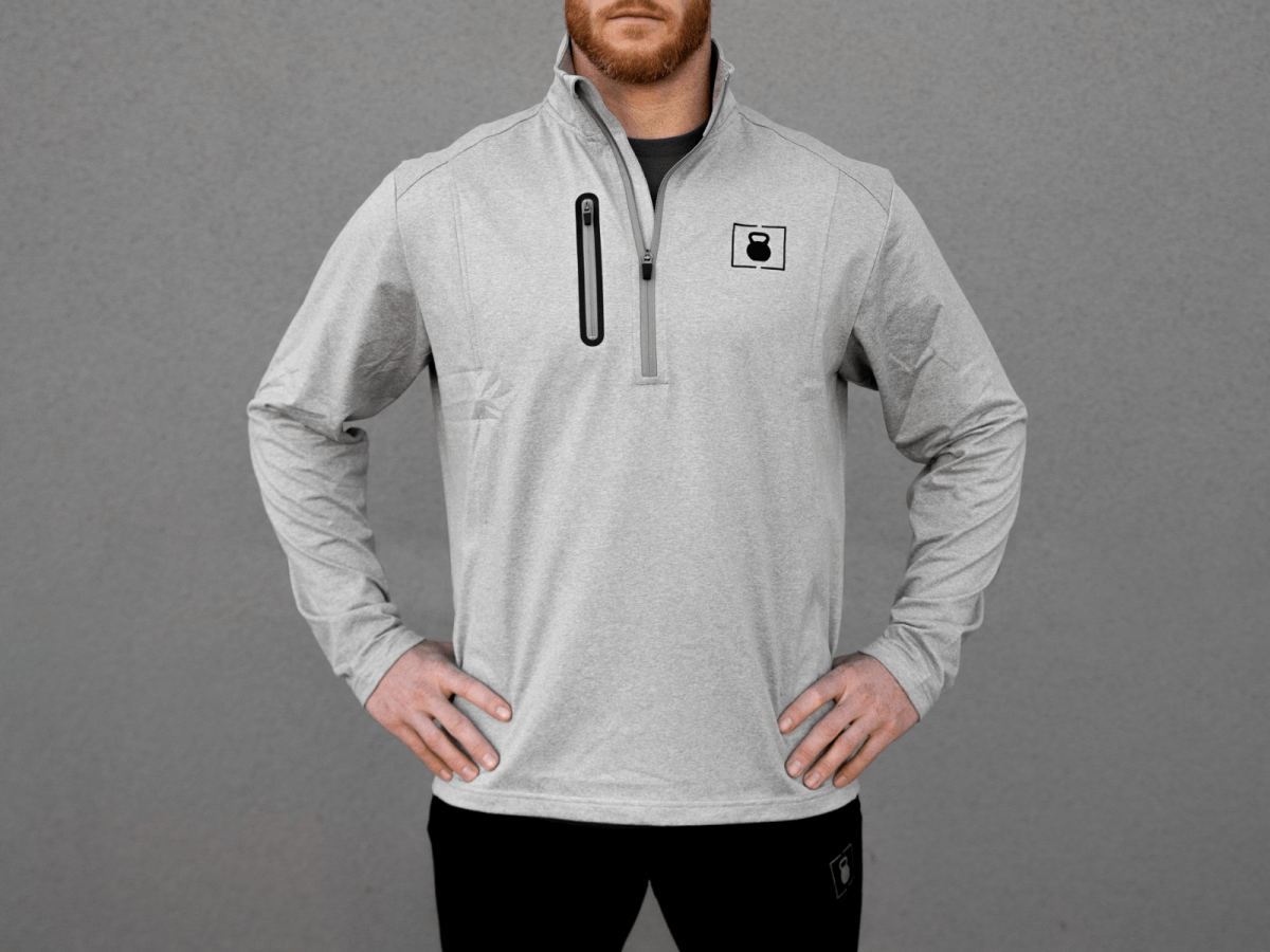 Steel White Performance Half Zip - 2POOD