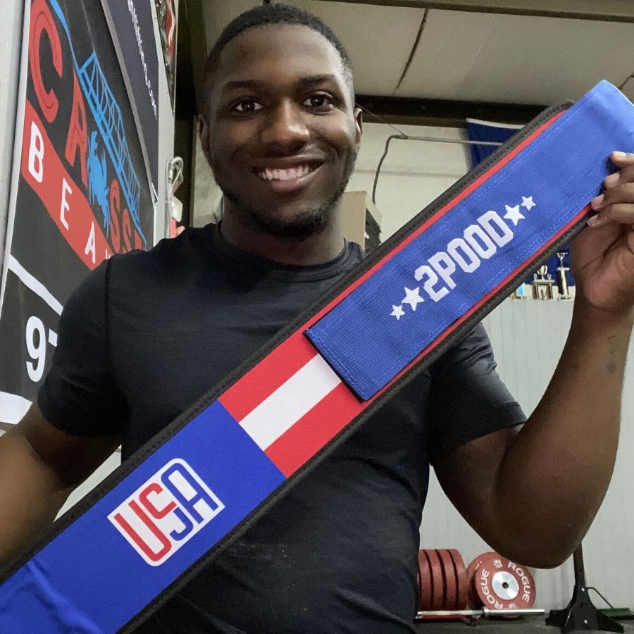 USA 2020 by CJ Cummings Straight Weightlifting Belt - 2POOD